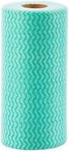 Pano Descartável Multiuso Tipo Perfex em Rolo com 50 Unidades – 25x30cm – Reutilizável e Super Absorvente (Verde)