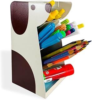 Porta Caneta, Porta Lápis, Suporte de Caneta Lettering, Organizador de Canetinhas Bobbie Goods, Cachorro, Metal, Off White, Marrom - GEGUTON