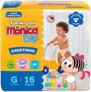Fralda Turma da Mônica Baby Shortinho Jumbinho G 16 Unidades