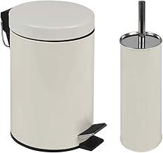 Mor - Conjunto Ágata Lixeira e Escova Sanitária Bege 3 Litros