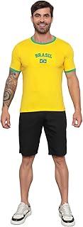 Blusa da Brasil Bordada Masculina Copa do Mundo Seleção Brasileira