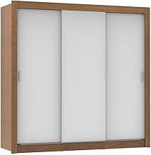 Guarda Roupa Casal Madesa Mônaco 3 Portas de Correr - Rustic/Branco