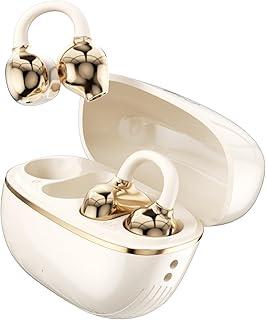 Fones de Ouvido Bluetooth, INAVA, Fone de Ouvido Esportivo com Clipe de Concha, 72 Horas de Bateria, Design Confortável para Ouvidos Pequenos e Quem Usa Óculos, Exercício, treinamento físico (Branco)