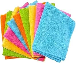 Kit 10 Panos Microfibra Lavável Multiuso 30x30cm Reutilizável Mágico Para Limpeza Pia, Vidros e Automovel Anti-risco (CORES SORTIDAS)