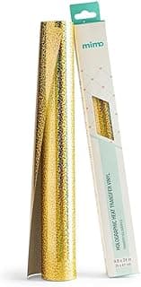 Mimo Transfer Holográfico - Ouro Cósmico - 25 x 61 cm - 1 Unid - Ideal para Criar Estampas Personalizadas - Fixação Permanente - Lavável - Qualidade Profissional e Ótima Aderência