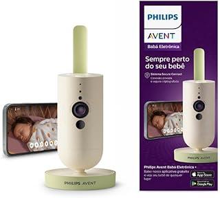 Babá Eletrônica Philips Avent Full HD de 1080p, Visão Noturna, Sons de Ninar Comunicação Bilateral, Conexão Privada, Termômetro de Ambiente e App Baby Monitor+