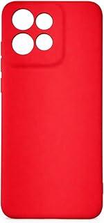 Compativel com Moto Edge 60 Neo - Capa Capinha Case Silicone Macia Veludo Forro Interno Premium Com Proteção De Câmera Vermelha