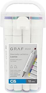 Marcador Artístico 2 Pontas, CiS, Graf Duo, 59.7800, 12 Cores