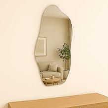 Espelho Orgânico E06 80x35cm Retrô Lapídado linha FIt Sem moldura Sala Hall Quarto Banheiro Closet