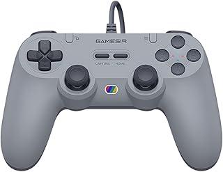 GameSir Tegenaria Lite Wired Game Controller For Switch, Android, iOS, PC, Steam With Retro 90s Design, Hall Effect Sticks, 1000Hz Polling Rate, Dual Rumble Motors, Mappable Back Buttons, Ultra-Low Latency, Ergonomic Design -Retro Gray
