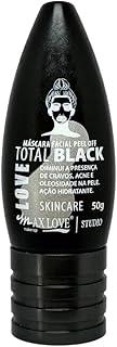 Máscara Facial Black Max Love Peel Off - Total Black, Limpeza Profunda de Poros e Controle de Oleosidade, Skincare