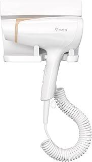 Secador de Cabelo de Parede 1800W 220V – Montagem na Parede, 2 Velocidades, Baixo Ruído, Ar Frio, Cabo Espiral, Uso em Banheiro/Hotel/Pousada, Material Antichamas