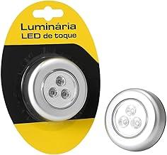Luminária LED de Toque 3 LEDs – Luz Branca, Portátil, Sem Fio, Ideal para Armários, Closets, Cozinha e Gavetas