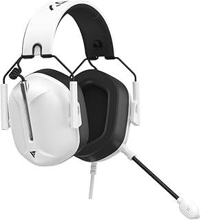 Fone Gamer Headset Force One Kabuto Sem Fio Bluetooth Branco - Áudio Imersivo 7.1, Microfone Cancelamento Ruído, Conforto Over-ear, LED RGB - Compatível PC, PS4, PS5, Xbox, Switch