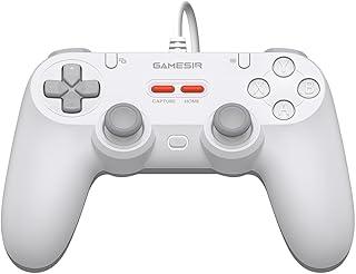 GameSir Tegenaria Lite Wired Game Controller For Switch, Android, iOS, PC, Steam With Retro 90s Design, Hall Effect Sticks, 1000Hz Polling Rate, Dual Rumble Motors, Mappable Back Buttons, Ultra-Low Latency, Ergonomic Design -Serene White