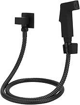 Ducha Higiênica Luxo Quadrada Metal Preto/Black 1/4 De Volta