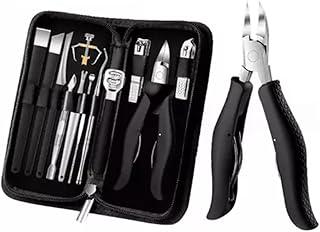 Kit para Manicure e Pedicure, Estojo Portátil, Preto