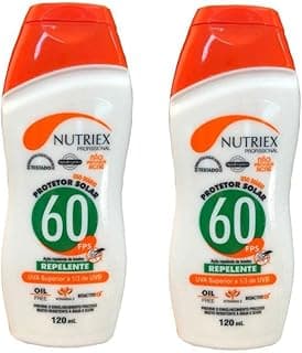 Nutriex Protetor Solar Fps 60 Repelente 120 Ml Com 2 Peças com 10.95% de desconto por R$ 56,90 na amazon
