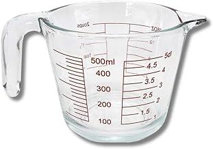 Jarra Medidora Vidro 500ml com Medidas em ML e OZ – Resistente, Fácil Limpeza, Ideal para Cozinha e Receitas jarra em vidro