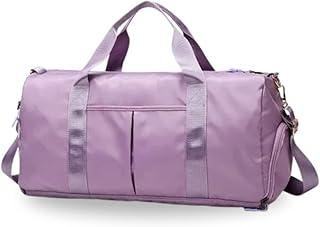 Mala Esportiva Academia, Compartimento para Tênis, Impermeável, 45 x 27 x 24 cm, Dobrável, Rosa (Lilás)