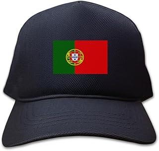 Boné Unissex Bandeira Portugal, Preto, Poliéster, Modelo Americano, Fecho Snapback Ajustável, Estilo Esportivo Casual