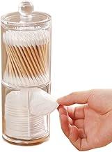 Porta Algodão E Cotonete Organizador De Maquiagem - Plástico Tipo Acrílico Transparente Com Tampa