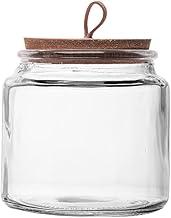 LYOR - Porta Mantimento com Tampa de Cortiça e Puxador 520ml Cristal Ecológico