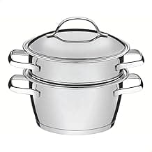 Cuscuzeira com Fundo Triplo 2 Peça, Tramontina, 65650050, Inox