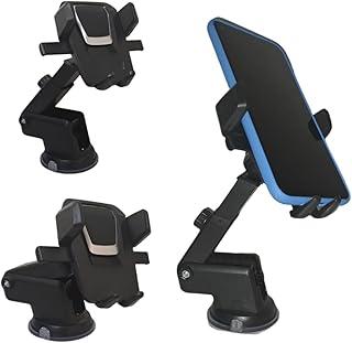 Suporte Veicular para Celular com Ventosa e Extensor – Rotação 360°, Trava Automática Anti Queda, Base Antivibração para Painel e Vidro, Compatível com Smartphones e GPS