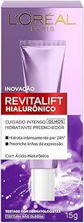 L’Oréal Paris Creme Para Área Dos Olhos Anti-Idade Revitalift Hialurônico, Cuidado Intenso e Combate às Olheiras, 15G
