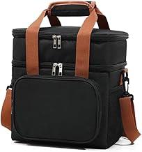 Bolsa Termica Marmita Lancheira Grande Alça Ombro Trabalho Passeio Academia Dois Andares -Lene (Bolça Termica Preto)