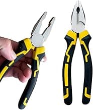 Alicate Universal 8 Polegadas Aço Carbono Emborrachado Isolado – Cabo Antiderrapante, Alta Resistência, Ideal para Eletricista, Mecânico e Reparos em Geral - YASDA