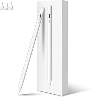 Pencil para Apple iPad 2018-2025, DIGIROOT 4 Mins Fast Charge Stylus Pen para iPad Air 3/4/5/M2/M3, iPad Pro 11“/12,9”/M4, iPad Mini 5/6, iPad 6/7/8/9/10/11 (branco cremoso) (White)