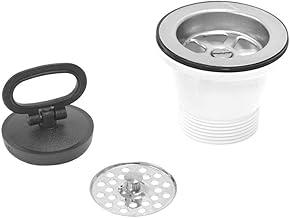 Válvula Tramontina Econômica sem Escape 3" para Pia e Cuba em Aço Inox Polido e Polipropileno