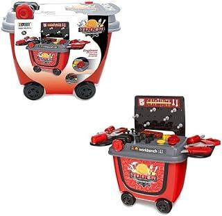 Brinquedo Maleta Ferramenta Bancada Infantil Carrinho 2 em 1