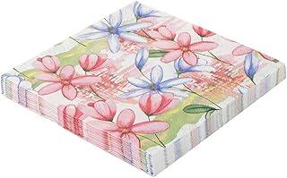 Guardanapo De Papel Decorado 33Cm Flores Color 20 Peças Folha Dupla