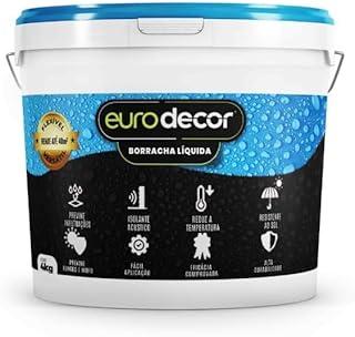 Borracha Líquida Manta Impermeável Premium Euro Decor 4KG Tinta Emborrachada Flexível(Branco Neve)