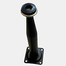 Kit 4 Un Pés Cônico 20cm Metal Com Regulagem Para Móveis (Preto)