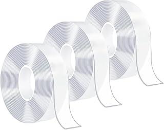 Kit 3 Fita Dupla Face Transparente Mágica Nano Adesiva Fixação Super Forte Suporta Até 5kg À Prova D'Água Lavável E Rutilizável 3 Metros | Premium InoVibes (3)