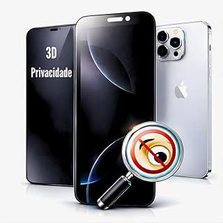 Película Privacidade VIDRO 3D, IPHONE X / 11 / 12 / 13 / 14 / 15 / 16e 17 AIR PRO MAX Proteção Total, Anti-Riscos e Anti-Espião (15 / 15 PRO / 16)