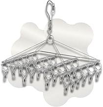 Varal Suspenso Redondo em Aço Inoxidável com 20 Prendedores, Design Circular Compacto, Ideal para Secar Roupas Íntimas, Lingeries, Peças Pequenas e Roupas de Bebê – Qualidade Premium LNSTORE