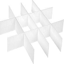 Organizador de Gavetas Ajustável Divisórias Plásticas Brancas Grade Modular para Armazenamento