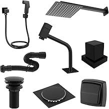 Kit Acessórios Para Banheiro Completo 8 Peças Black