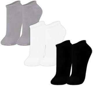 Kit 3 Pares Meia Cano Curto Feminino 35-40 Cores Sortidas