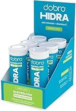 Eletrólitos, Dobro, Hidra, Suplemento em Pastilha Efervecente, Eletrólitos Essenciais com Vitaminas, Sabor Limão - 6 Tubos de 37g