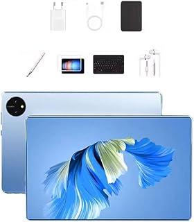 Tablet Android 13 10.1 Polegadas, Snapdragon 888 Octa-Core, 12GB RAM + 512GB ROM, 5G (WiFi + Dados), Bateria 10000mAh, Câmeras 16MP/32MP, Kit Completo com Teclado Bluetooth, Capa e Fone de Ouvido,Azul