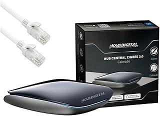 Hub Zigbee Cabeado NovaDigital HNZ-CB Conexão Rj45 Wi-fi Smart Life Tuya Alexa e Google Assistente Zigbee 3.0 Com Cabo de Rede RJ-45 (Preto)
