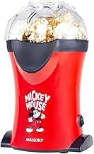 Pipoqueira Elétrica Mallory Mickey Mouse – Pipocas Sequinhas e Sem Óleo, Bocal Expedidor, Copo Medidor para Manteiga e Pés Antiderrapantes - 220V
