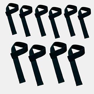 Kit 5x Pares Tala Strap 100% Algodão P/Musculação Academia Preto