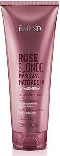 Máscara Amend Matizadora, 250g | Pearl Blonde | Ice Blonde | Silver Blonde | Lilac Blonde | Rosé Blonde | Livre De Parabenos, Amônia E Oxidantes, Matiza Imediatamente Cabelos Louros (Descoloridos Ou Coloridos) (Rosé Blonde)
